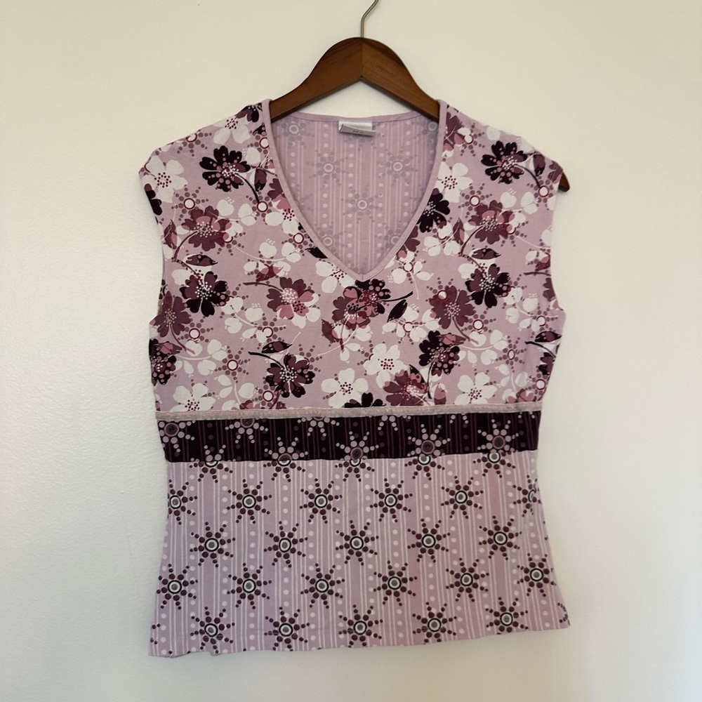 Pink and purple unique y2k top